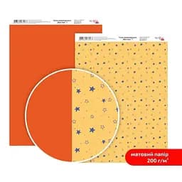 Бумага дизайнерская двусторонняя матовая „New Year“ 7 21х29,7см 200г/м2 ROSA TALENT