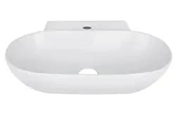 Комплект Qtap Cardinal: Раковина підвісна / накладна овальна 565х400х130 мм White + Донний клапан PU02 (QT0411K177WN47330) - мініатюра 2