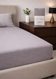 Простыня 100х200+30 см серый