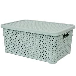 Кошик Diomedea з кришкою 29.7x19.6x13 см 6 л світло-фісташковий (К12-374) 