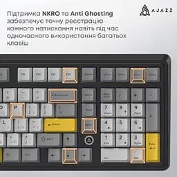 Клавіатура Ajazz AK980 MAX Magnetic Switch USB UA Black/Grey/Yellow (AK980-MAX-M-BGY) - мініатюра 12