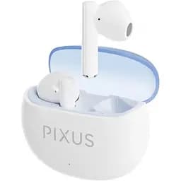 Бездротові навушники Pixus Spase, TWS, BT5.3, 80mAh, 480mAh, 6h, white UA UCRF