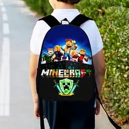 Рюкзак детский майнкрафт "Minecraft" 34х27см, городской ранец для мальчика с принтом (00312)