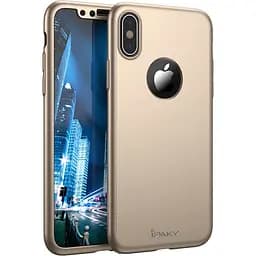 Чохол-накладка iPaky 360 PC Full Protection Case Apple iPhone X Gold