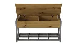 Банкетка з ящиком Ferrum-decor Дрейк 1 550x1000x400 метал Сірий ДСП Дуб Артізан 16 мм (FRD-103064) - мініатюра 5