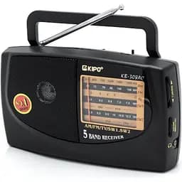 Радиоприемник Kipo KB-408AC портативный AM/FM/SW с аккумулятором и сетевым питанием