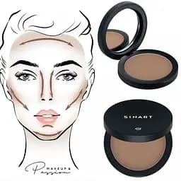 Скуловий коректор Sinart Contourpro Sculpting Powder SP1 10 г - мініатюра 3