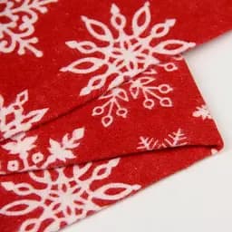 Простирадло Cosas на резинці фланель 100х200 winter, червоний (Flannel_SnowflakesWhiteRed_100x200x20) - мініатюра 4