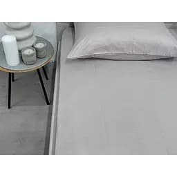 Простыня Ecotton Chateau Grey на резинке сатин 90х200 см серая (24836)