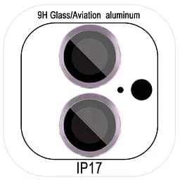 Захисне скло Metal Classic на камеру (у упак.) для Apple iPhone 17 (6.3) Фіолетовий / Light Purple