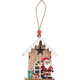 Фигурка новогодняя Yes! Fun Домик с Сантой LED 11 см (975073)