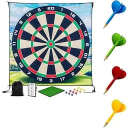 Набір ігор для гольфу HTU, ігровий килимок для гольфу з 16 м'ячами для гольфу