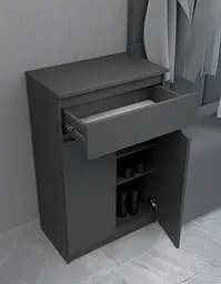 Тумба для взуття MebelStar Нео 80x35x95 см Антрацит (MBS-1009) - мініатюра 2