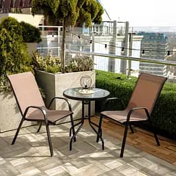 Комплект садових меблів 4Points Lido-2 з круглим столом ⌀70см