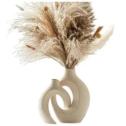 Набір із 2 керамічних ваз Snuggle Hollow, декоративна керамічна ваза для квітів у стилі скандинавського бохо-модерну