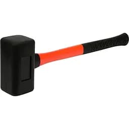 Молоток безінерційний Yato з гумовим обухом 140х75х75 мм, m=2.4кг, скловолоконна ручка l=495 мм (YT-46270)