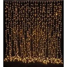 LED гірлянда Водоспад 3х2м від мережі 400світлодіодів Довговічна різдвяна гірлянда-штора для святкового декору будинку Тепло білий