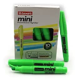 Набор текстовых маркеров Luxor Mini, 1-3,5 мм, зеленый, 12 шт. в упаковке