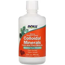 Коллоидные минералы с натуральным вкусом малины Now Foods Colloidal Minerals 946 мл