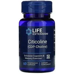 Когницин цитиколин CDP-холин Life Extension 250 мг 60 капсул