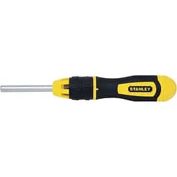 Викрутка Stanley Multibit бітотримач реверсний 1/4", 10 біт, SL, PH, PZ, SQ, Torx 11 предметів (0-68-010)