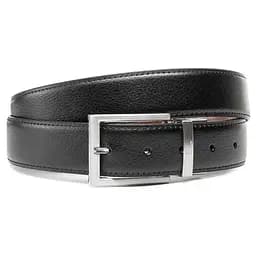 Ремінь чоловічий шкіряний Semi Line Black/Brown (P8231-0 M)