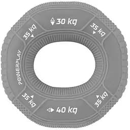 Еспандер кістьовий PowerPlay силіконовий PP-4331 Hand Grip Large 30-35-40 кг Сірий (PP_4331_Grey_(30-35-40))