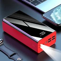 Power Bank 60000 mAh повербанк з екраном і ліхтариком 115 Red (15342)