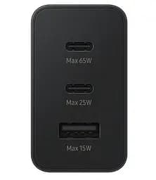 Блок живлення USB C 65W 3 порти універсальний адаптер для смартфона мультипорт потужна зарядка мережевий блок Чорний - мініатюра 3