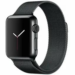 Ремінець Creasted для годинника Milanese loop steel bracelet Apple watch, 42 44 мм Black