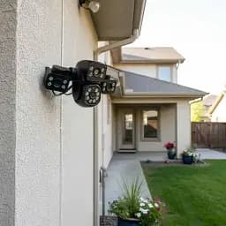 Потрійна WiFi камера E390 9 МП: вулична IP камера з 3 об'єктивами, AI датчиком руху, поворотним модулем та двобічним зв'язком - мініатюра 3