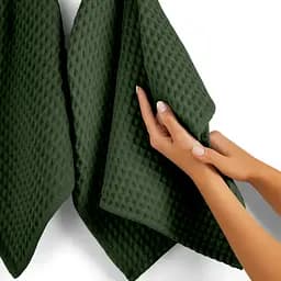 Рушник вафельний Cosas Greek Waffle Basil 115x200 см, смарагдовий - мініатюра 4