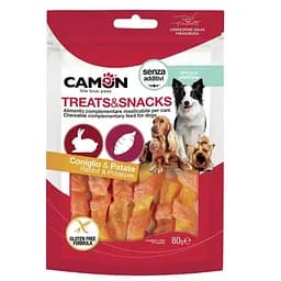 Батат обмотаний кроликом Camon (80г), ласощі для дорослих собак