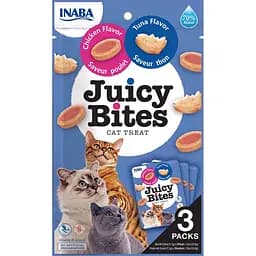 Ласощі для котів Inaba Juicy Bites соковиті снеки зі смаком курки і тунця 33.9 г (3 шт. х 11.3 г)