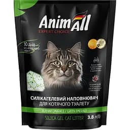 Силікагелевий наповнювач для котів AnimAll Кристали смарагду 3.8 л