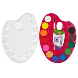 Акварельні фарби на палітрі ZiBi Kids Line 12 кольорів (ZB.6558-10) - мініатюра 2