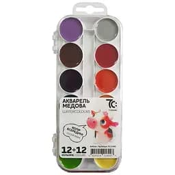 Акварельні фарби медові ГАММА'UA 7C12405, 24 кольори