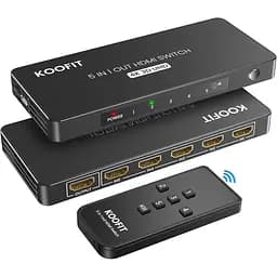 HDMI-перемикач 5 In 1 Out, HDMI Splitter 4K підтримує 4K 3D UHD