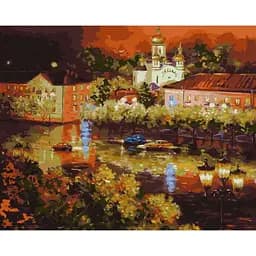 Картина по номерам Ideyka Вечерний город KHO3630 40х50см