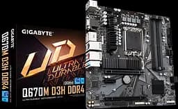Материнська плата Gigabyte Q670M D3H DDR4 LGA 1700 (Q670M D3H DDR4) - мініатюра 2