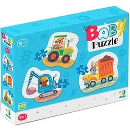 Детский Пазл DoDo 3 в 1 Транспорт 300392 9 элементов