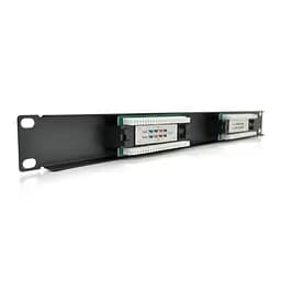 Патч-панель PiPo 12 портів UTP кат 5E 19" 1U неекранована чорна Q25 (73-00880) - мініатюра 3
