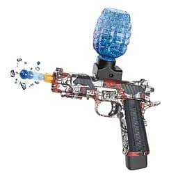 Пістолет 66696 A2-01, автоматичний, акумулятор 3.7V, стріляє орбізами, знімний магазин, червоний