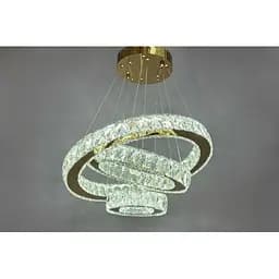 Люстра кришталеві кільця до 20 м² Linisoln 7201-6A/480+340+190 кришталева LED 70W