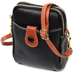 Сумка трапеция для женщин Vintage из натуральной кожи 14.5х18х5.5 см sum0029046