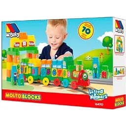 Игрушечный набор Molto из блоков Поезд 70 деталей (8410963164701)