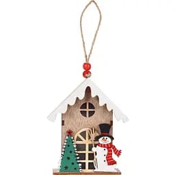 Фигурка новогодняя Yes! Fun Домик со снеговиком LED 11 см (975072)