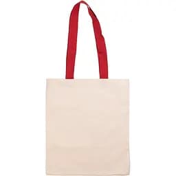 Сумка з бавовни Rosa Talent 38х42 см червона ручка 70 см невибілена бавовна 220 г/м2 