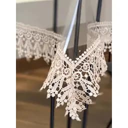 Силіконова скатертина з кавовим мереживом 7 см 190х110 см