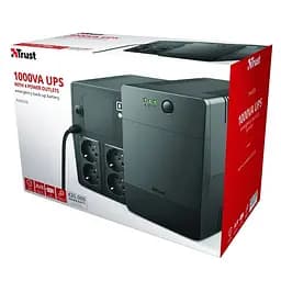 Trust Джерело безперебійного живлення Paxxon 1000VA UPS with 4 standard wall power outlets BLACK - мініатюра 5
